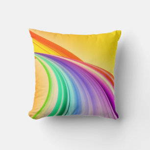 Abstract Design Yellow Orange Background Banner Throw Pillow