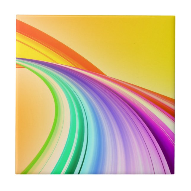 Abstract Design Yellow Orange Background Banner Tile (Front)