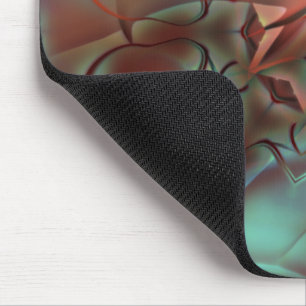 Abstract designs in frosted glass style over brown mouse pad