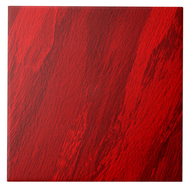 Abstract diagonal shades of red design tile (Front)