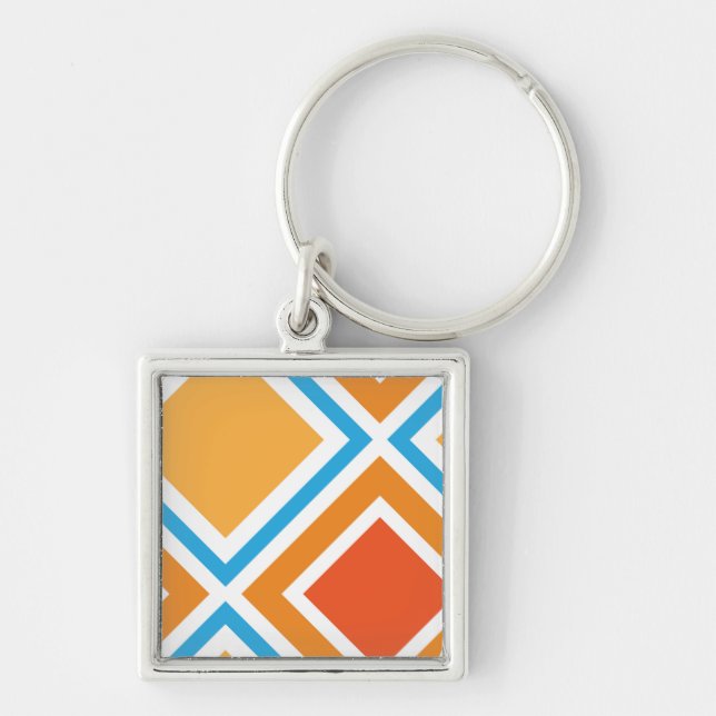 Abstract diamond geometrical keychain (Front)