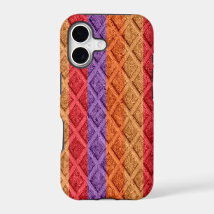 Abstract diamond metal stripes