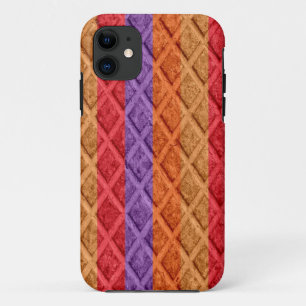 Abstract diamond metal stripes iPhone 11 case