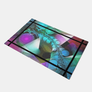 Abstract Digital Art - Modern Arabesque Doormat