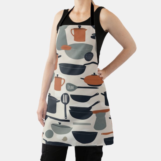Abstract digital collage of culinary elements apron (Insitu)