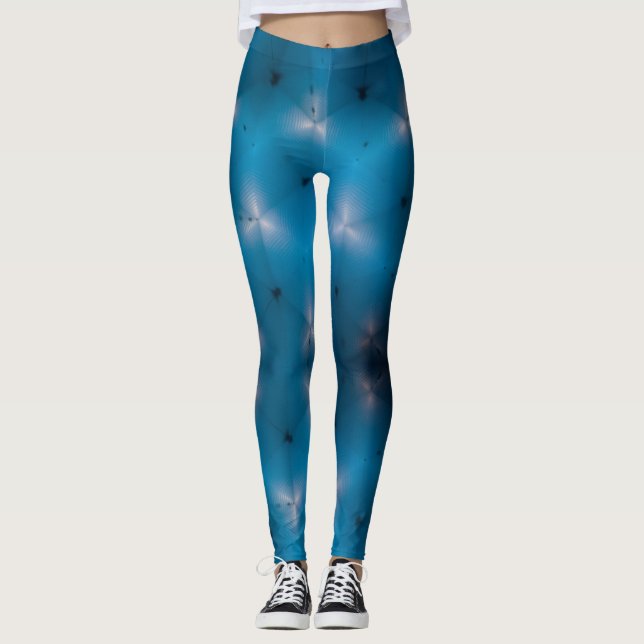 Abstract Digital Electronics Graphics Art Leggings (Front)
