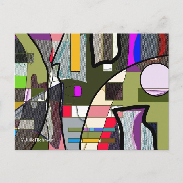Abstract Digital Exploration  Postcard (Front)