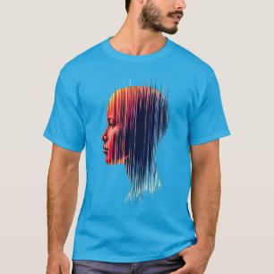 Abstract Digital – Futuristic Glitch Art Tshirt