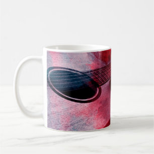 Abstract digital painting of guitarart, abstract, coffee mug
