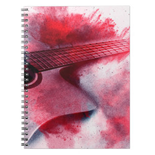 Abstract digital painting of guitarart, abstract,  notebook
