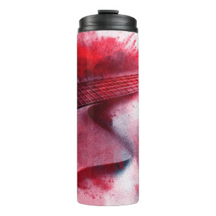 Abstract digital painting of guitarart, abstract, thermal tumbler