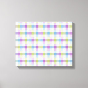 Abstract Digital Plaid Canvas Print