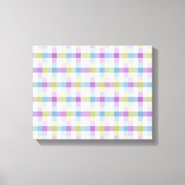 Abstract Digital Plaid Canvas Print (Front)