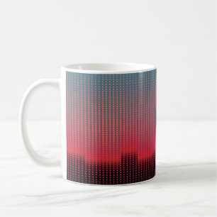 Abstract digital urban landscape of colourful squa coffee mug