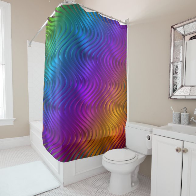 Abstract Digital Waves Acid Psychedelic Design (In Situ)