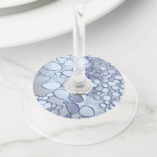 Abstract digital work 6 wine glass tag