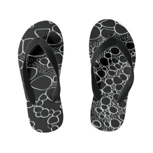 Abstract digital work 7 kid's flip flops