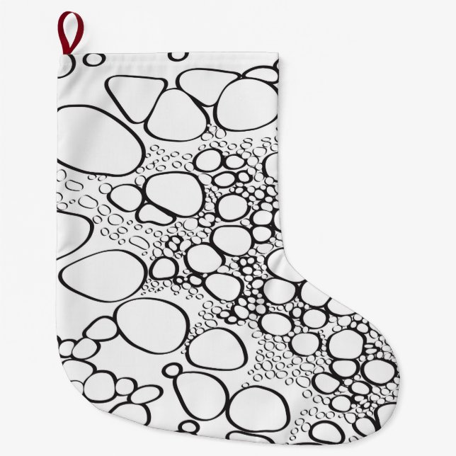 Abstract digital work large christmas stocking (Front)