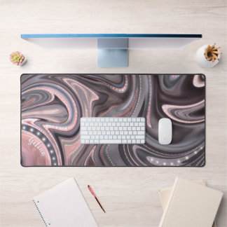 Abstract Dimension Pink Pastel Glow Desk Mat