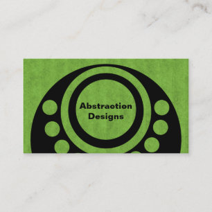 Abstract Dimensions Business Card, Bright Green Card