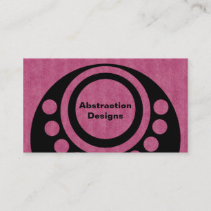 Abstract Dimensions Business Card, Fuchsia Card