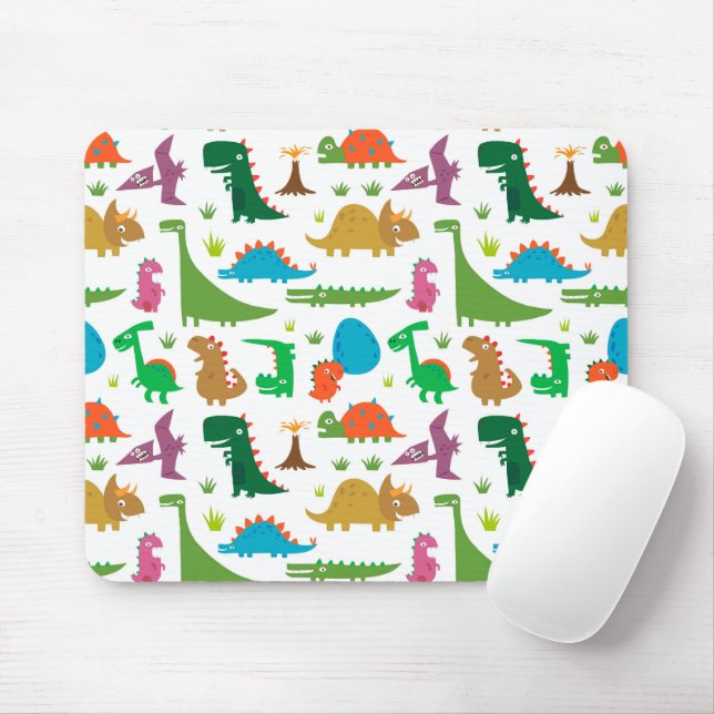 Abstract Dinosaurs  Mouse Pad (With Mouse)