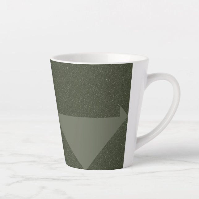 Abstract Direction Moss Green Mug – Customizable (Right)