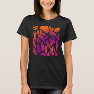 Abstract Dog Paw Print Art T-Shirt
