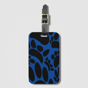 Abstract Dog Pawprint Blue Luggage Tag
