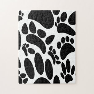 Abstract Dog Pawprint Jigsaw Puzzle