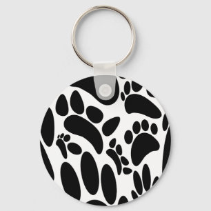 Abstract Dog Pawprint Keychain