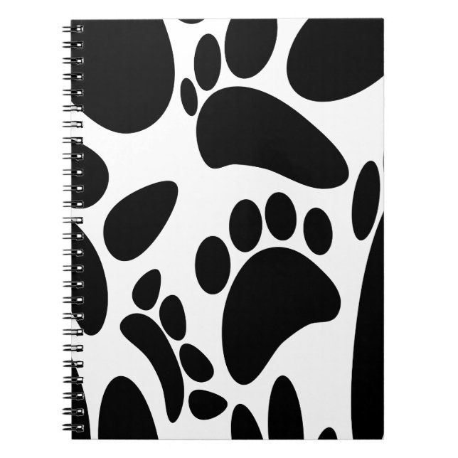Abstract Dog Pawprint Notebook (Front)