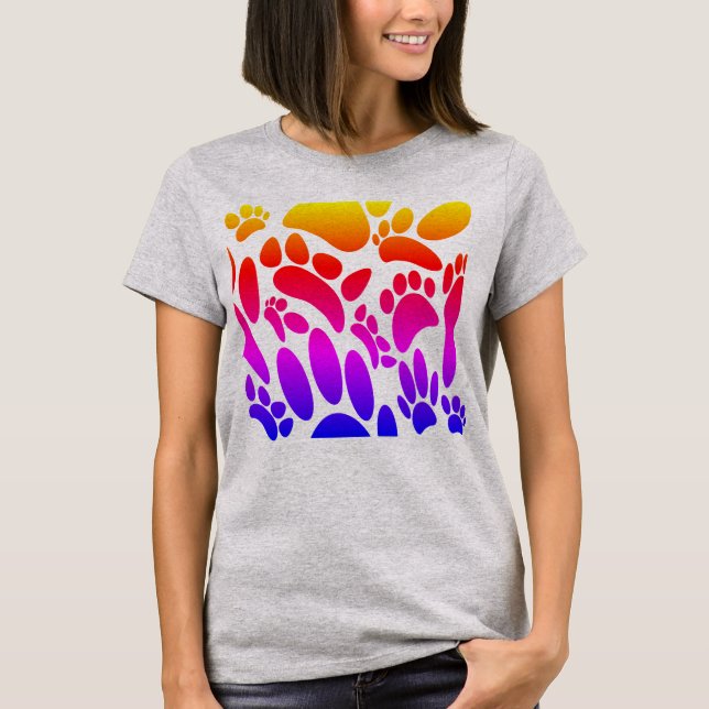Abstract Dog Pawprint T-Shirt (Front)