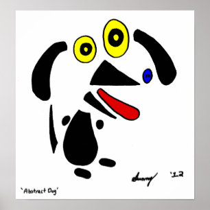 Abstract Dog Poster