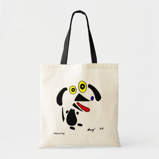 Abstract Dog Tote Bag (Front)