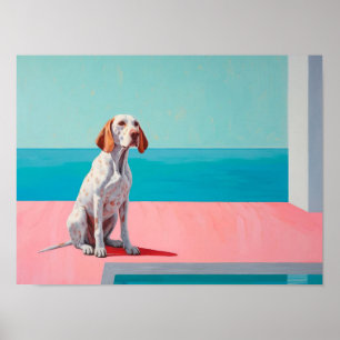 Abstract Dogs Painting, Contemporary Dogs  Poster