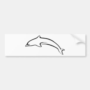 Abstract Dolphin Design Bumper Sticker