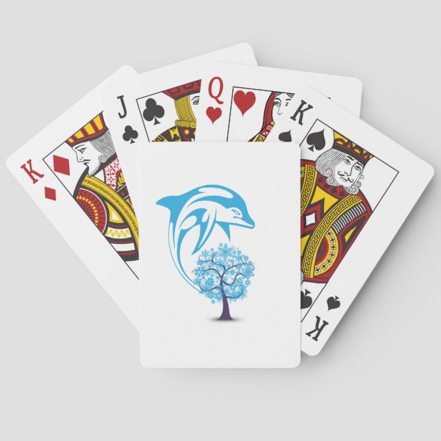 Abstract Dolphin Playing Cards (Back)