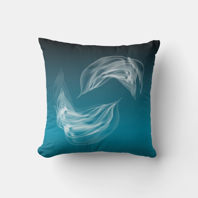 Abstract  Dolphins at Play American MoJo Throw Pillow (Front)