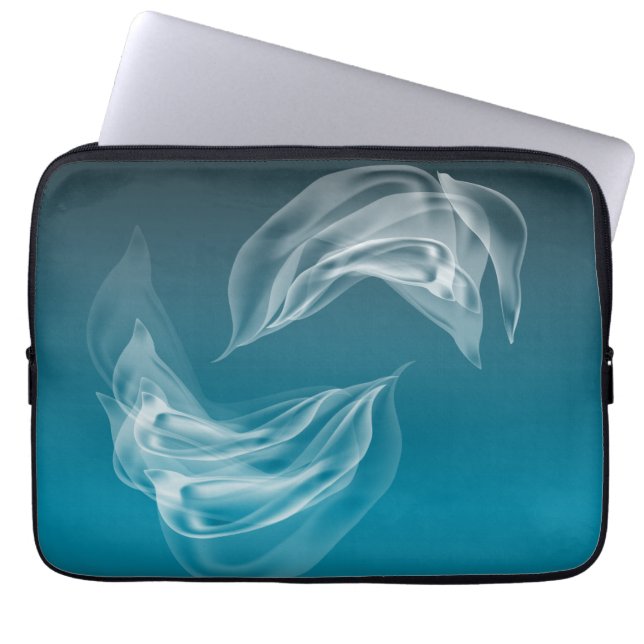 Abstract Dolphins at Play Laptop Sleeve (Front)