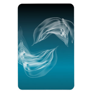 Abstract Dolphins at Play Magnet