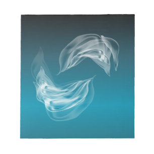 Abstract Dolphins at Play Notepad