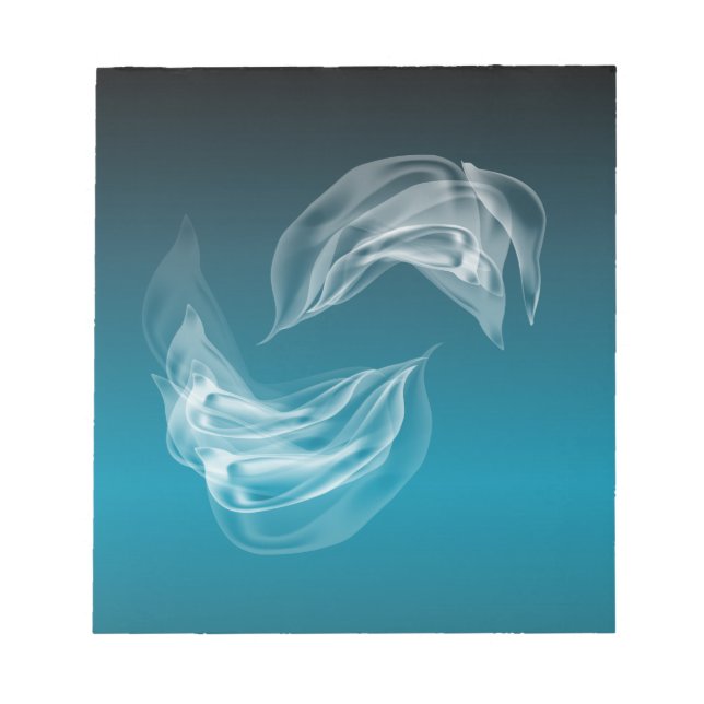 Abstract Dolphins at Play Notepad (Front)