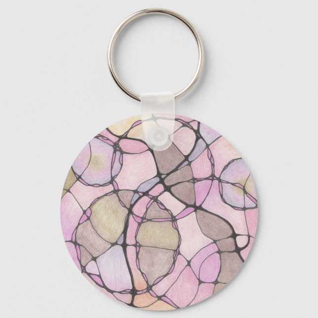 Abstract doodle art keyring. keychain (Front)