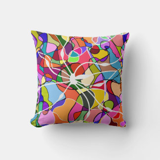 Abstract Doodle Design Throw Pillow
