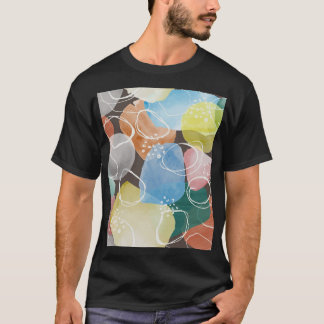 Abstract Doodles: Watercolor Minimalist Art T-Shirt