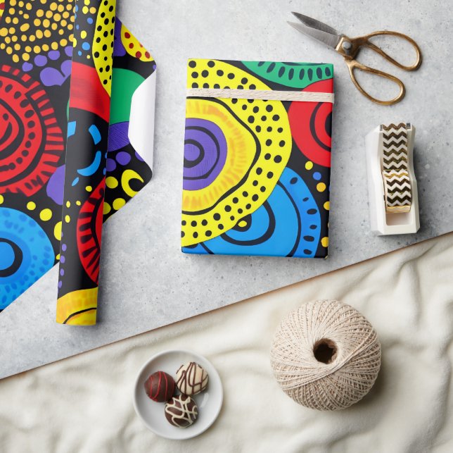 Abstract dot art 4 wrapping paper (Crafts)