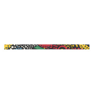 Abstract dot art 8 satin ribbon