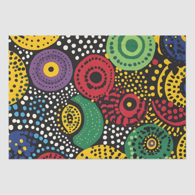 Abstract dot art 8 tissue paper (Front)