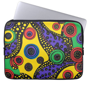 Abstract dot art 9 laptop sleeve